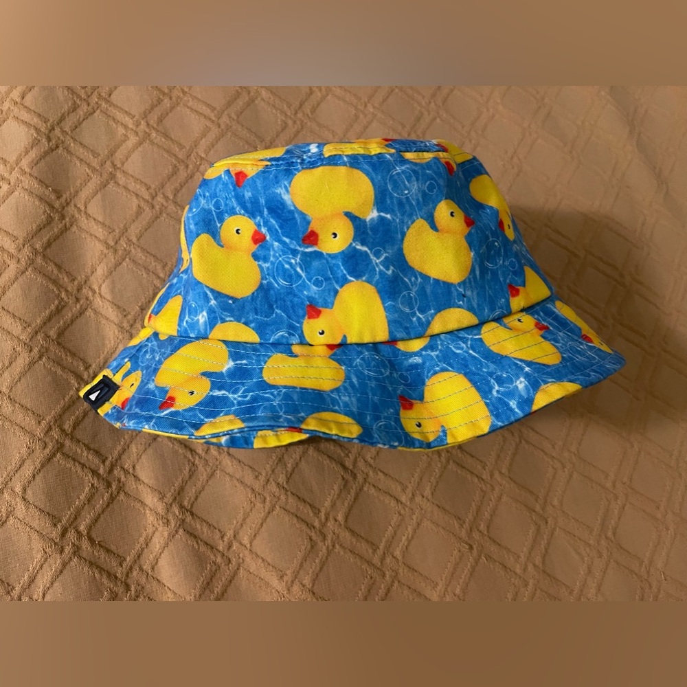 Yellow Duck Print Blue Bucket Hat - Women's Summer Accessory